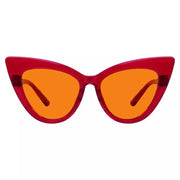 eyekeeper.com 100% Blue Light Blocking Orange Cat-eye Nighttime Glasses R2318-B98 Eyeglasses White Smoke Red / without magnification