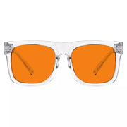 eyekeeper.com 100% Blue Light Blocking Orange Glasses Metalless Screwless Eyewear R2316-B98 Eyeglasses White Smoke Clear / without magnification