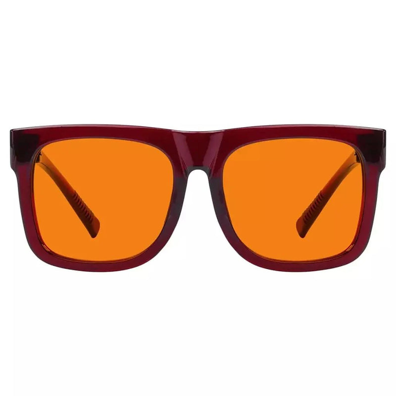 eyekeeper.com 100% Blue Light Blocking Orange Glasses Metalless Screwless Eyewear R2316-B98 Eyeglasses White Smoke Red / without magnification