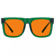 eyekeeper.com 100% Blue Light Blocking Orange Glasses Metalless Screwless Eyewear R2316-B98 Eyeglasses White Smoke Green / without magnification