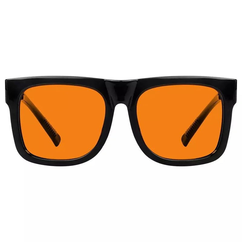 eyekeeper.com 100% Blue Light Blocking Orange Glasses Metalless Screwless Eyewear R2316-B98 Eyeglasses White Smoke Black / without magnification
