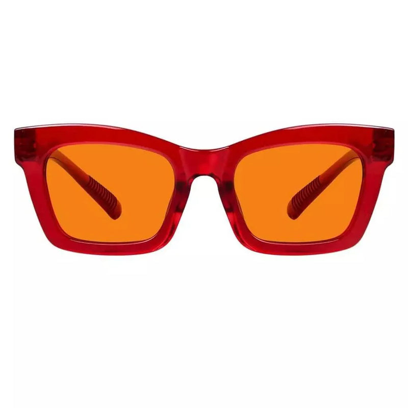 eyekeeper.com 100% Blue Light Blocking Orange Glasses Metalless Screwless R2308-B98 Eyeglasses White Smoke Red / without magnification