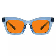eyekeeper.com 100% Blue Light Blocking Orange Glasses Metalless Screwless R2308-B98 Eyeglasses White Smoke Light Blue / without magnification