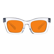 eyekeeper.com 100% Blue Light Blocking Orange Glasses Metalless Screwless R2308-B98 Eyeglasses White Smoke Clear / without magnification