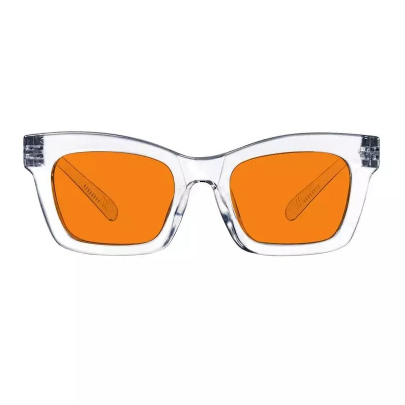 eyekeeper.com 100% Blue Light Blocking Orange Glasses Metalless Screwless R2308-B98 Eyeglasses White Smoke Clear / without magnification