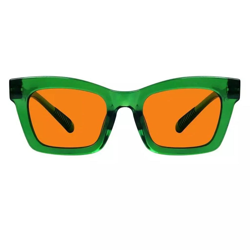 eyekeeper.com 100% Blue Light Blocking Orange Glasses Metalless Screwless R2308-B98 Eyeglasses White Smoke Green / without magnification