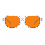 eyekeeper.com 100% Blue Light Blocking Orange Lens Metalless Eyeglasses R2515-B98 Eyeglasses White Smoke Clear / without magnification