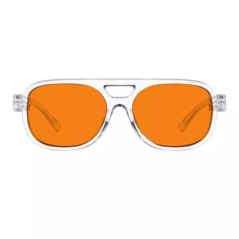 eyekeeper.com 100% Blue Light Blocking Orange Lens Metalless Eyeglasses R2515-B98 Eyeglasses White Smoke Clear / without magnification