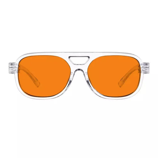 eyekeeper.com 100% Blue Light Blocking Orange Lens Metalless Eyeglasses R2515-B98 Eyeglasses White Smoke Clear / without magnification