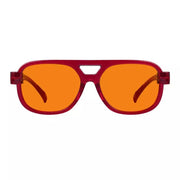 eyekeeper.com 100% Blue Light Blocking Orange Lens Metalless Eyeglasses R2515-B98 Eyeglasses White Smoke Red / without magnification
