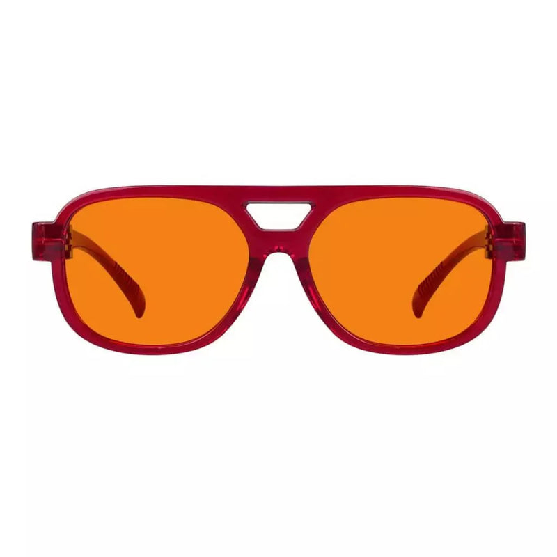 eyekeeper.com 100% Blue Light Blocking Orange Lens Metalless Eyeglasses R2515-B98 Eyeglasses White Smoke Red / without magnification