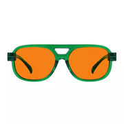 eyekeeper.com 100% Blue Light Blocking Orange Lens Metalless Eyeglasses R2515-B98 Eyeglasses White Smoke Green / without magnification
