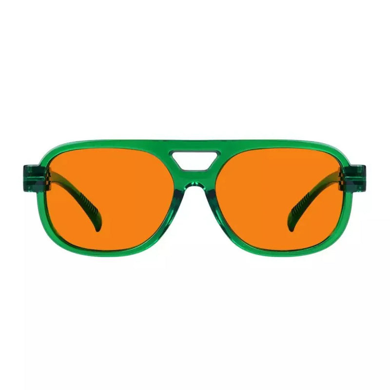 eyekeeper.com 100% Blue Light Blocking Orange Lens Metalless Eyeglasses R2515-B98 Eyeglasses White Smoke Green / without magnification