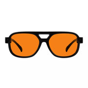 eyekeeper.com 100% Blue Light Blocking Orange Lens Metalless Eyeglasses R2515-B98 Eyeglasses White Smoke Black / without magnification