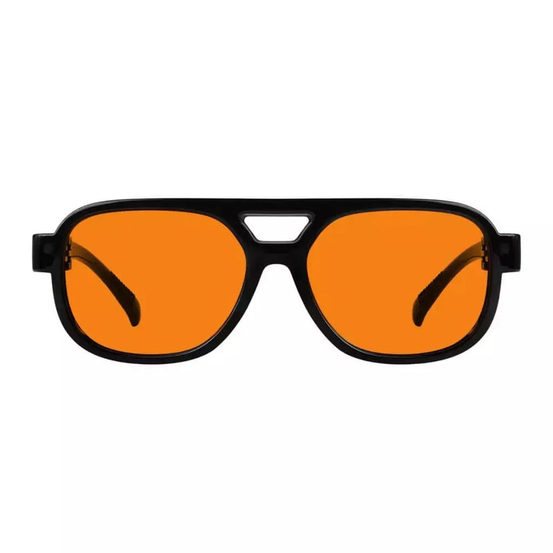 eyekeeper.com 100% Blue Light Blocking Orange Lens Metalless Eyeglasses R2515-B98 Eyeglasses White Smoke Black / without magnification