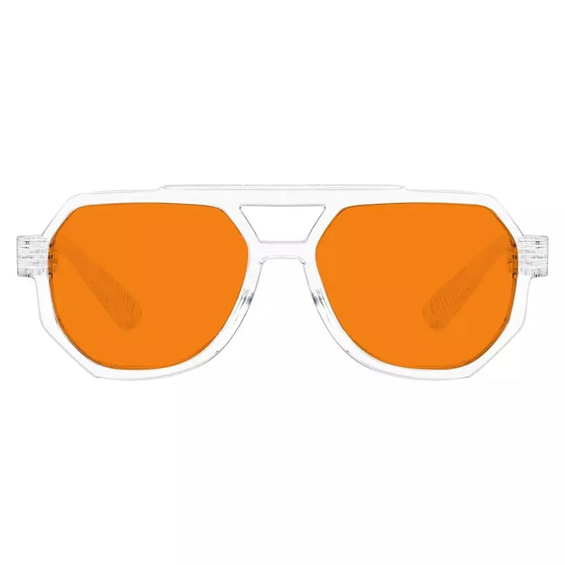 eyekeeper.com 100% Blue Light Blocking Orange Metalless Pilot Glasses NR2309-B98 Eyeglasses White Smoke Clear / without magnification
