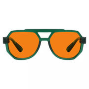 eyekeeper.com 100% Blue Light Blocking Orange Metalless Pilot Glasses NR2309-B98 Eyeglasses White Smoke Green / without magnification