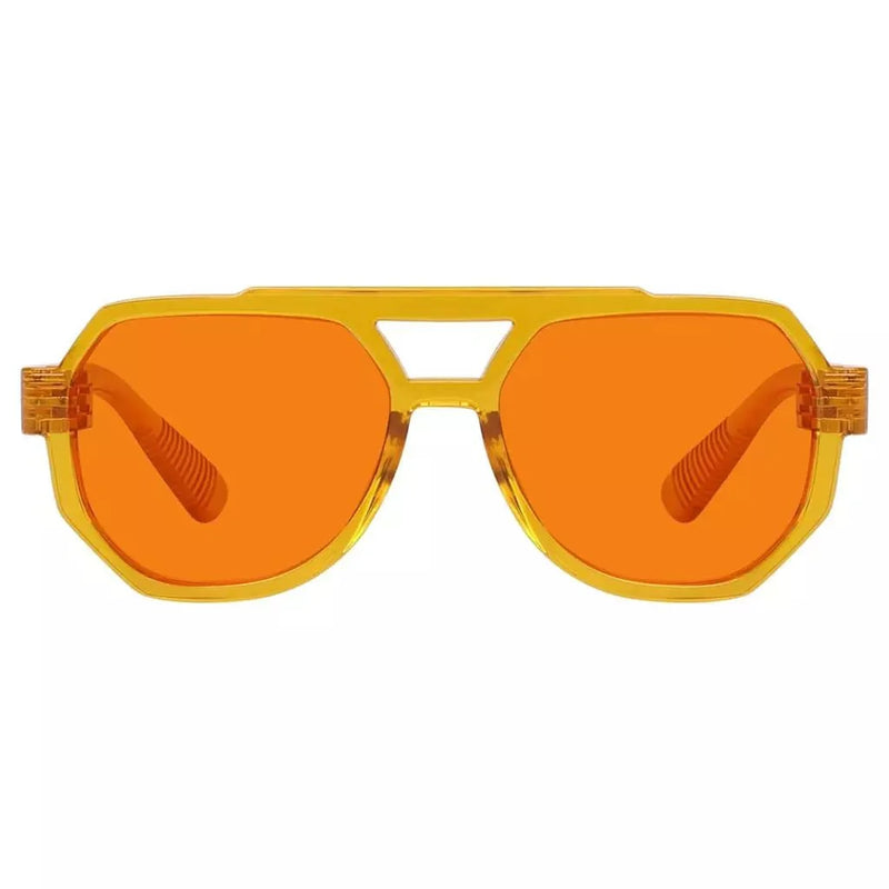 eyekeeper.com 100% Blue Light Blocking Orange Metalless Pilot Glasses NR2309-B98 Eyeglasses Dark Orange Yellow / without magnification