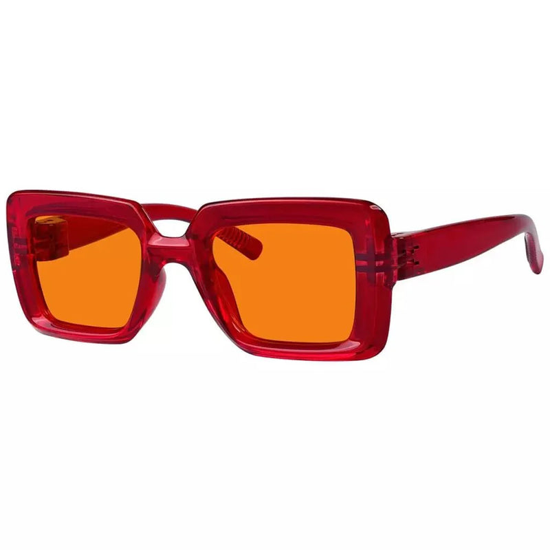 eyekeeper.com 100% Blue Light Blocking Orange Thick Frame Screwless Eyewear NR2101-B98 Eyeglasses White Smoke Black / without magnification,Brown / without magnification,Green / without magnification,Purple / without magnification,Red / without magnification,Rose / without magnification