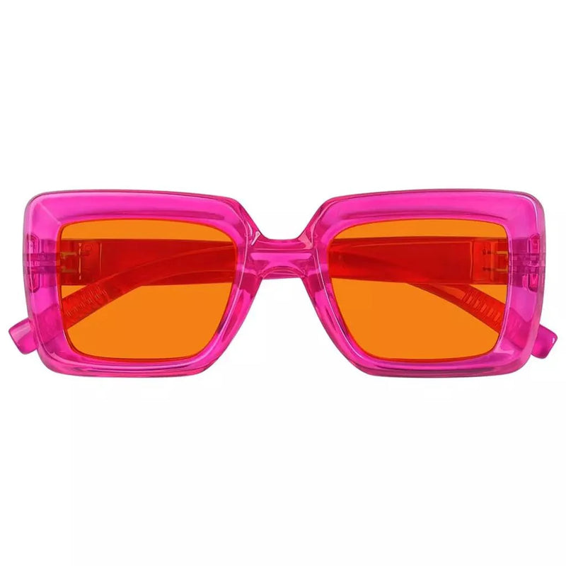 eyekeeper.com 100% Blue Light Blocking Orange Thick Frame Screwless Eyewear NR2101-B98 Eyeglasses White Smoke Black / without magnification,Brown / without magnification,Green / without magnification,Purple / without magnification,Red / without magnification,Rose / without magnification