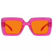 eyekeeper.com 100% Blue Light Blocking Orange Thick Frame Screwless Eyewear NR2101-B98 Eyeglasses Dark Orange Rose / without magnification