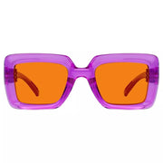 eyekeeper.com 100% Blue Light Blocking Orange Thick Frame Screwless Eyewear NR2101-B98 Eyeglasses White Smoke Purple / without magnification