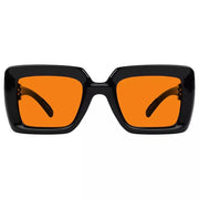 eyekeeper.com 100% Blue Light Blocking Orange Thick Frame Screwless Eyewear NR2101-B98 Eyeglasses White Smoke Black / without magnification