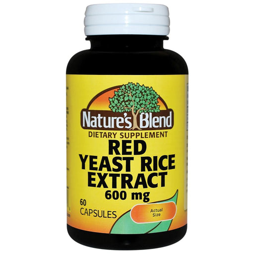 Nature's Blend Nature's Blend S Red Yeast Rice Extract 600 Mg 60 Capsules Vitamins & Supplements Black