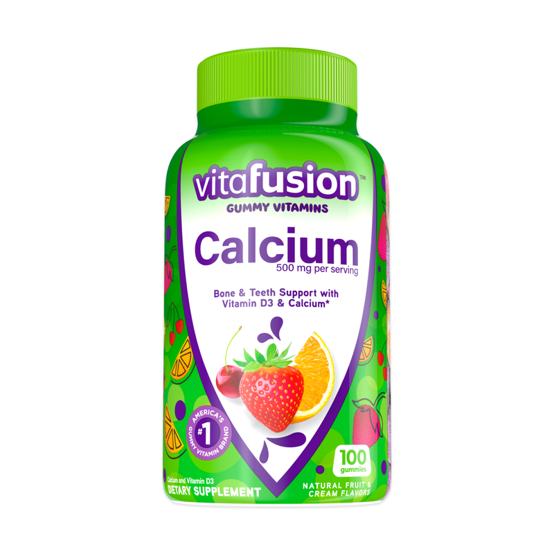 Vitafusion Vitafusion Gummy Vitamins Calcium Natural Fruit & Cream Flavors Dietary Supplement 100 ct Vitamins & Supplements White Smoke