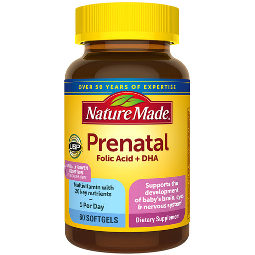 Nature Made Nature Made Prenatal Multivitamin + 200 Mg DHA Softgels Vitamins & Supplements White Smoke
