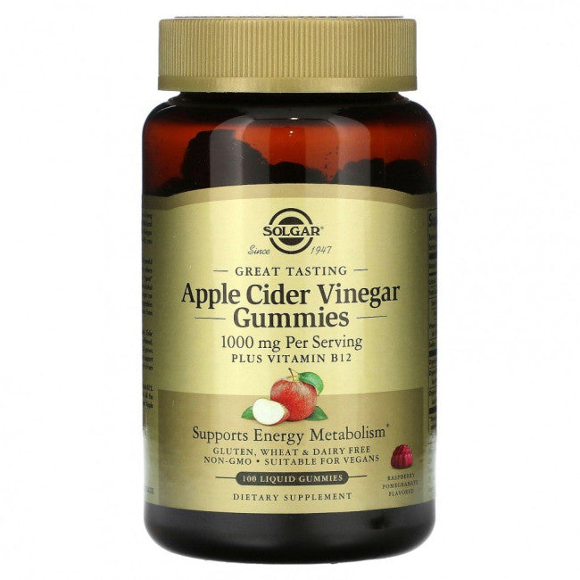 Solgar Solgar Apple Cider Vinegar Gummies 500 Mg Raspberry Pomegranate Vinegar Dark Khaki