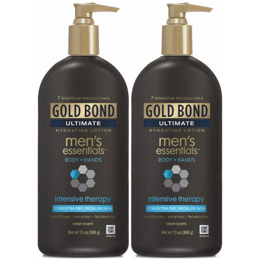 Gold Bond Gold Bond Ultimate Men's Essentials Hydrating Lotion, Intensive Therapy, Clean Scent, For Extra Dry, Problem Skin Lotion & Moisturizer White Smoke