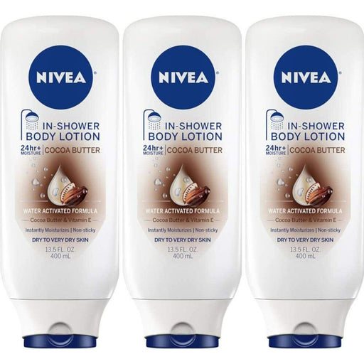 Nivea Nivea Cocoa Butter In Shower Lotion, Body Lotion For Dry Skin Lotion & Moisturizer White Smoke