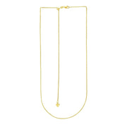 Bids.com 14k Yellow Gold Adjustable Wheat Chain 1.0mm Necklaces White Smoke 22 / Yellow Gold,30 / Yellow Gold