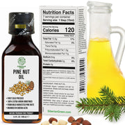 SiberianGreen.com Extra Virgin Siberian Pine Nut Oil – 100% Pure & Cold Pressed Cooking Oils White Smoke