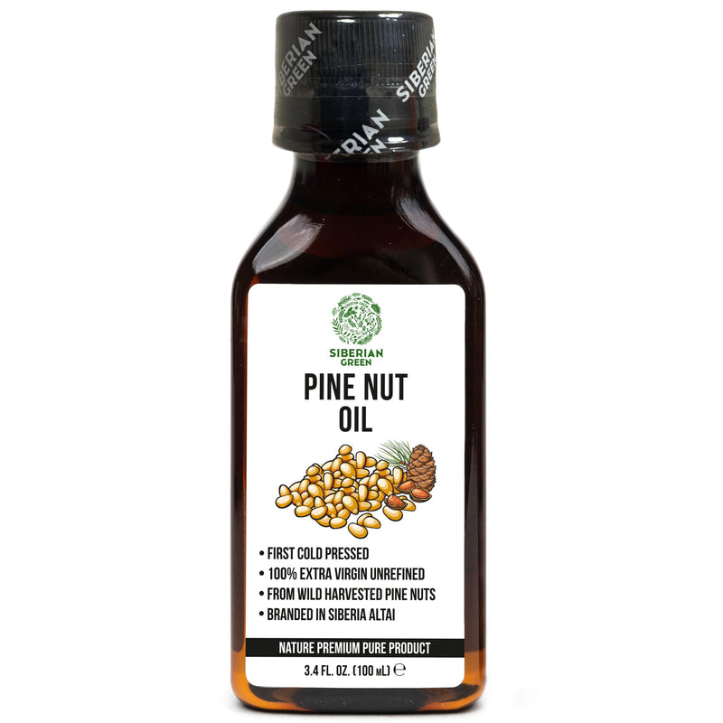 SiberianGreen.com Extra Virgin Siberian Pine Nut Oil – 100% Pure & Cold Pressed Cooking Oils White Smoke