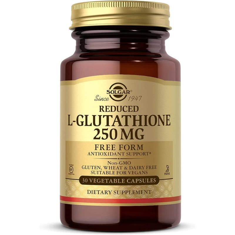 Solgar Solgar Reduced L-Glutathione 250 Mg, 30 Vegetable Capsules Vitamins & Supplements White Smoke