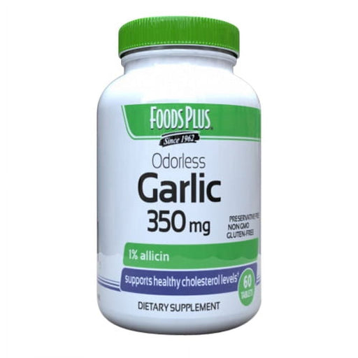 Food Plus Food Plus Foods Garlic 350 Mg Odor Controlled Tablets Garlic White Smoke
