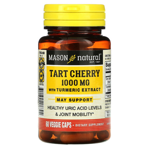 Mason Natural Mason Natural® Tart Cherry with Turmeric Extract (1,000 mg) – 60 Veggie Caps Vitamins & Supplements Black