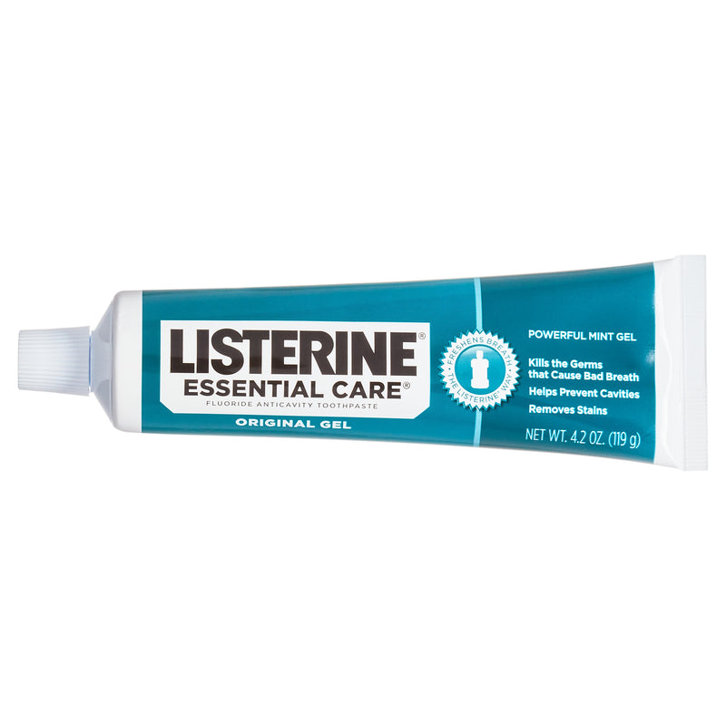 Listerine Listerine Essential Care Fluoride Gel Toothpaste, Powerful Mint - 4.2 oz Toothpaste White Smoke