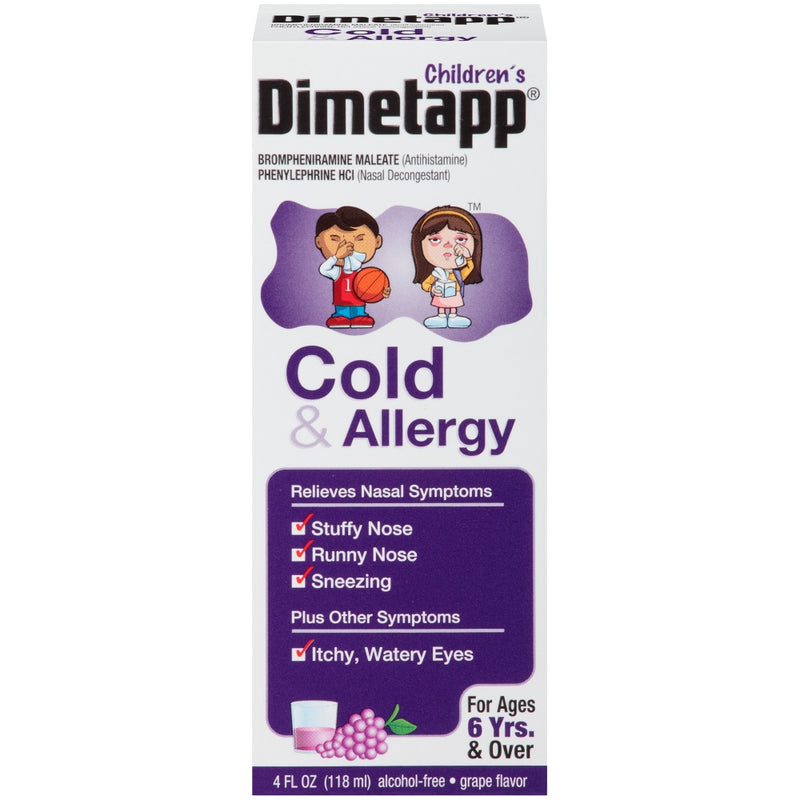 Dimetapp Dimetapp Children's Cold & Allergy Grape Flavor Liquid 4.00 Fl Oz Health & Beauty Lavender