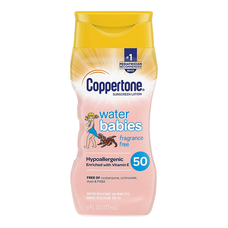 Coppertone Water Babies Coppertone Water Babies Sunscreen Pure & Simple Free Lotion Broad Spectrum SPF 50 Sunscreen Wheat