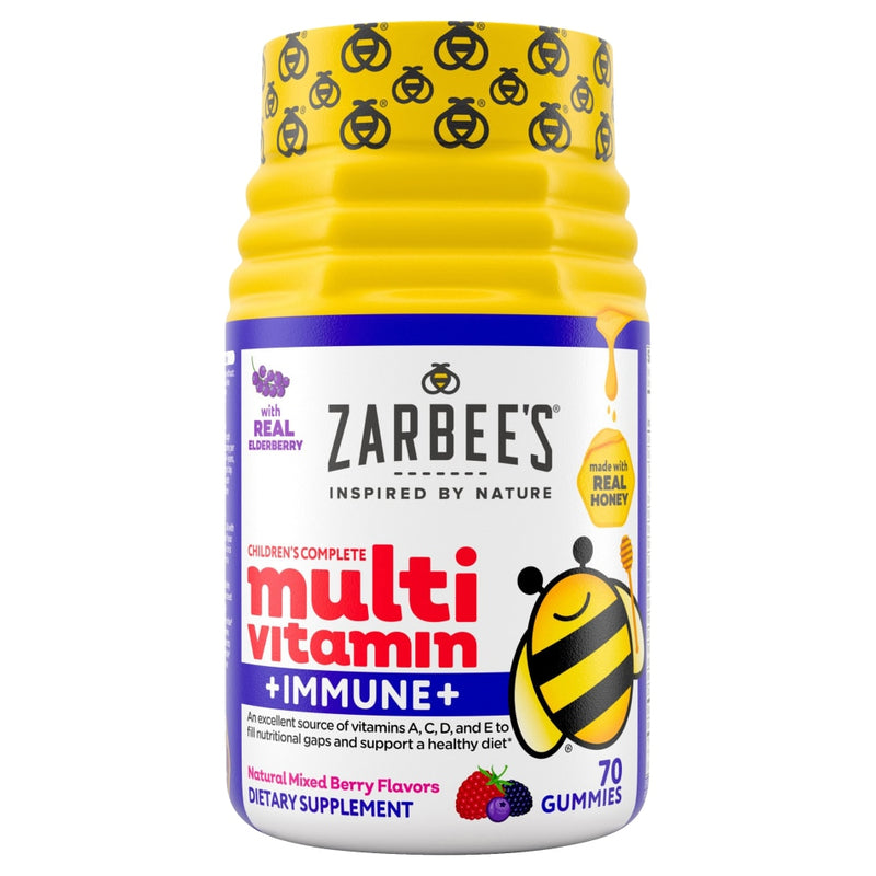 Zarbee's Zarbee's Children’s Multivitamin + Immune Support – 70 Mixed Berry Gummies Vitamins & Supplements White Smoke