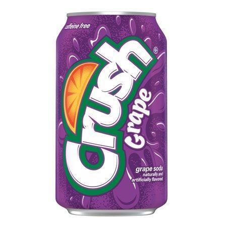 Crush Crush Soda, Grape 12 Oz Soda White Smoke
