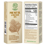SiberianGreen.com Siberian Pine Nut Oil with Cedar Resin – 100 ml for Immune Support & Digestive Health Cooking Oils Tan