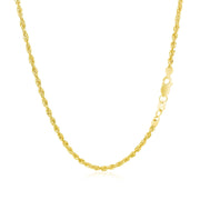 Bids.com 2.0mm 14k Yellow Gold Light Rope Chain Necklaces White Smoke 16 / Yellow Gold,18 / Yellow Gold,20 / Yellow Gold