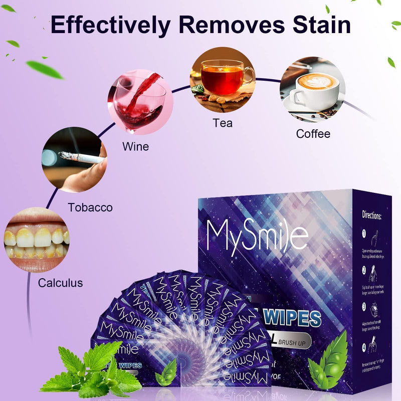 MySmile Deep Cleaning Teeth Wipes for Tooth Cleaner Teeth Wipes Midnight Blue