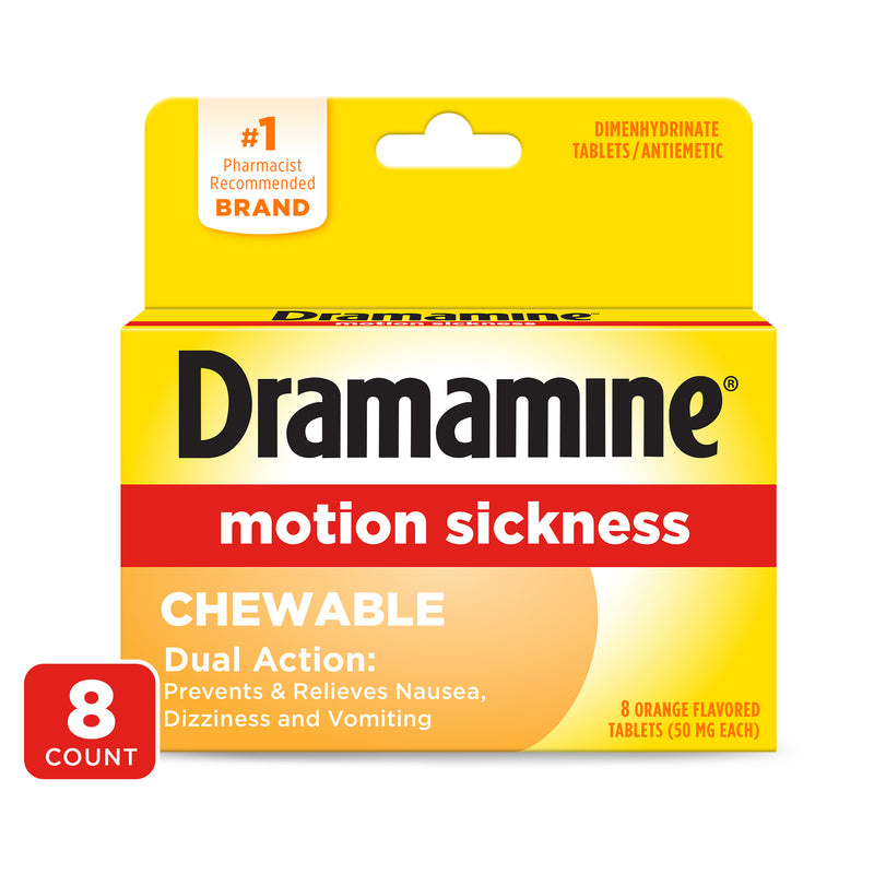 Dramamine Dramamine Chewable Tablets 50 Mg Orange Flavored Motion Sickness Relief Health & Beauty White Smoke