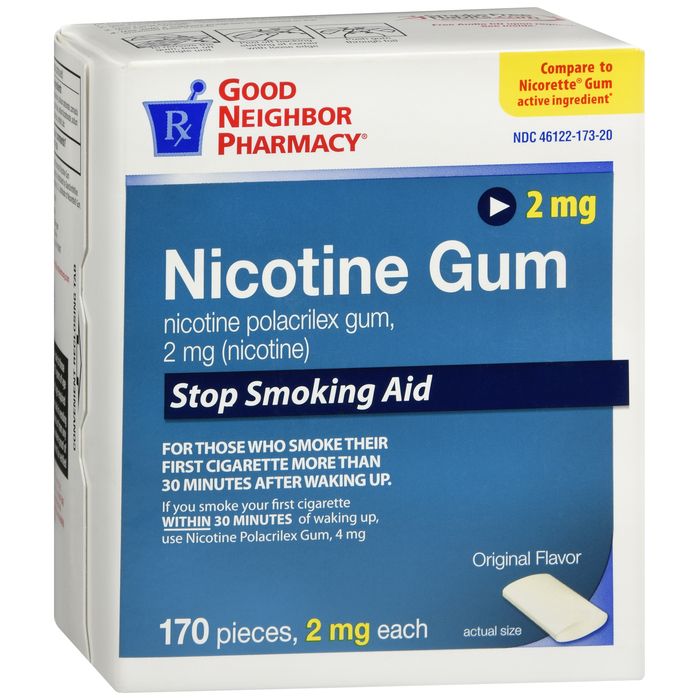 Good Neighbor Pharmacy GNP Nicotine Gum 2mg, Original Flavor, 170 Pieces Medicine & Drugs Steel Blue