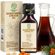 SiberianGreen.com Siberian Sea Buckthorn Oil with Pure Cedar Resin - 100ml Cooking Oils White Smoke